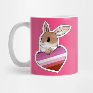 lesbian pride bunny Mug